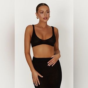 MESHKI Mary Knit Bralette - Black